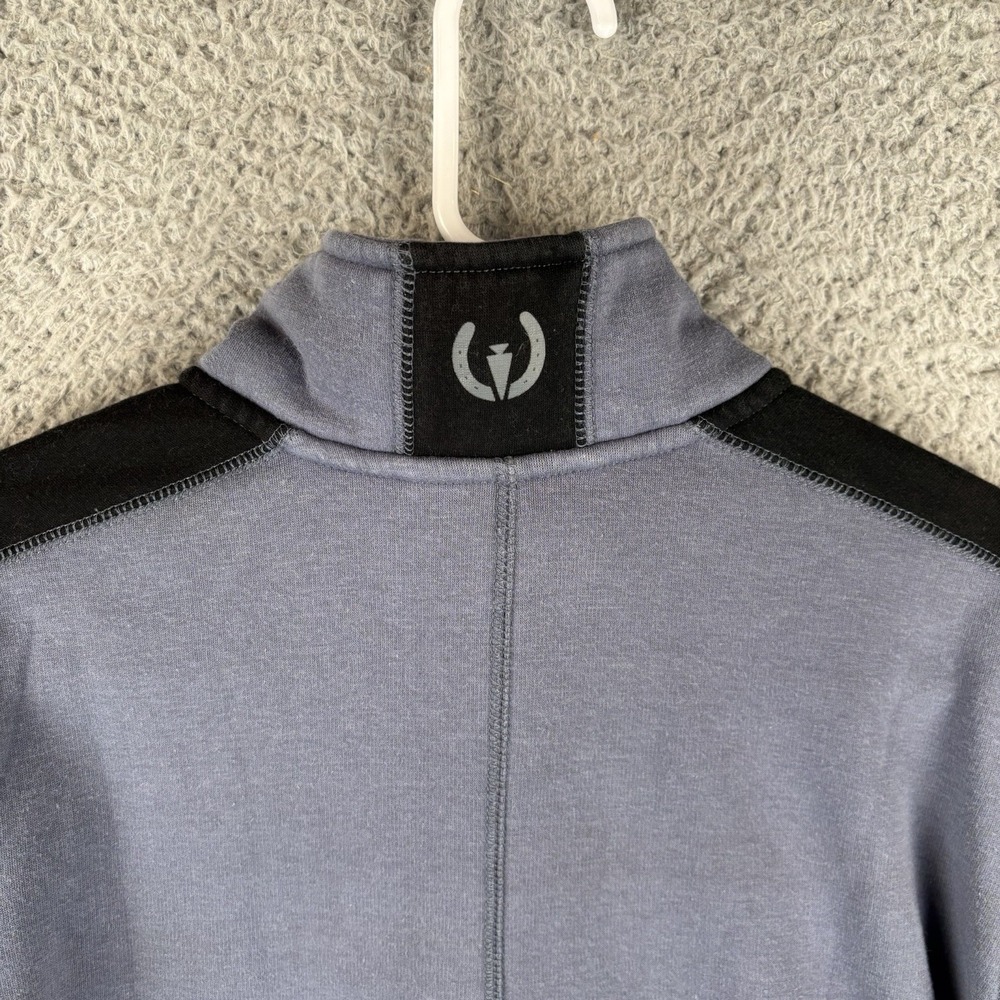 Kerrits Riding Shirt Women Small Blue Gray 1/4 Zip Mock Neck Pullover Equestrian - Picture 7 of 9
